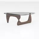 Noguchi Table Triangle Glass Coffee Table Vintage  Right 45 Degree View