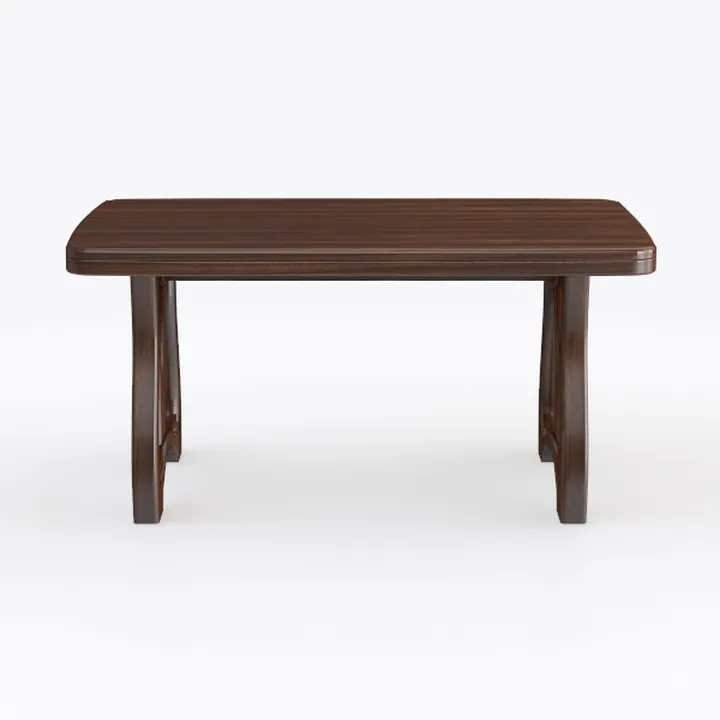 Minimalist Solid Walnut Wood Dining Table 3D Model