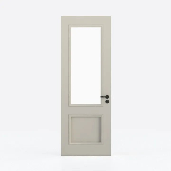 30" x 80" Prehung Door Half Tempered Frosted Glass