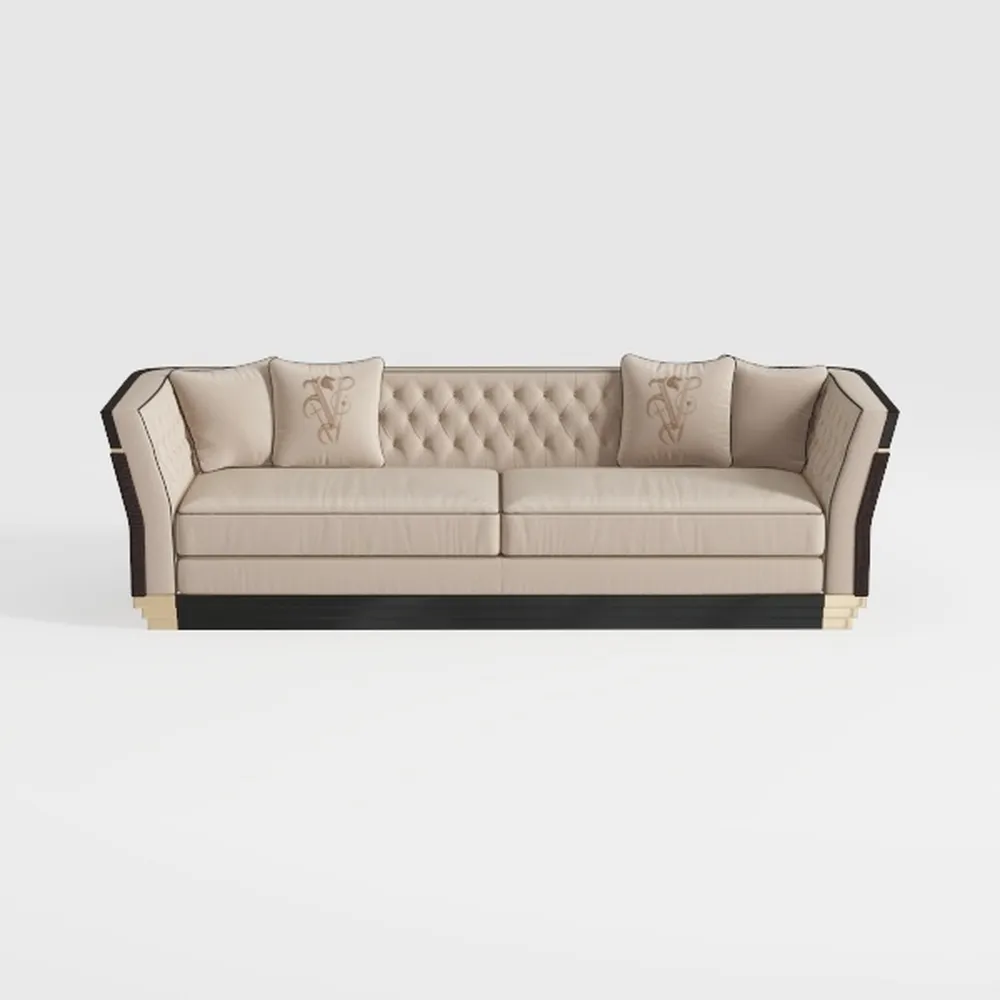 Ava Sofa in Sand Linen