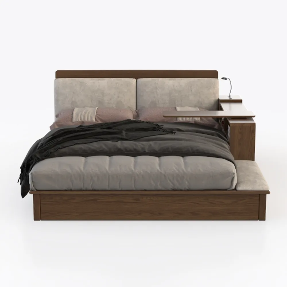 Victoria Brown Wood Frame Full Size Platform Bed w