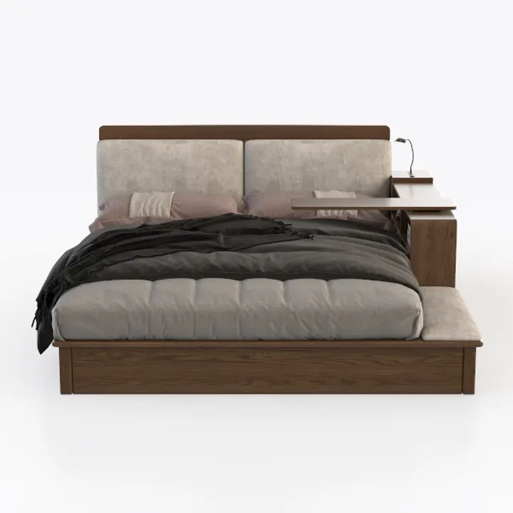 Victoria Brown Wood Frame Full Size Platform Bed w