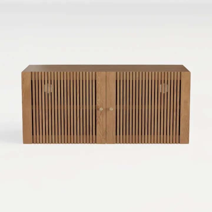 Fluted Sideboard Buffet Cabinet, 46.5" Modern
