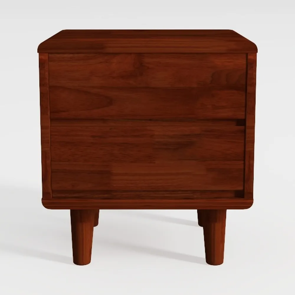 Acacia Harmony Solid Wood 2-Drawer Nightstand