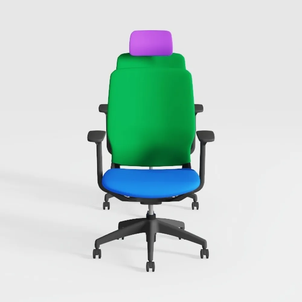 Massage Gaming Chair with Footrest Black&Green