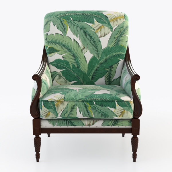 MELLCOM Floral Accent Chair, High Back Upholstered
