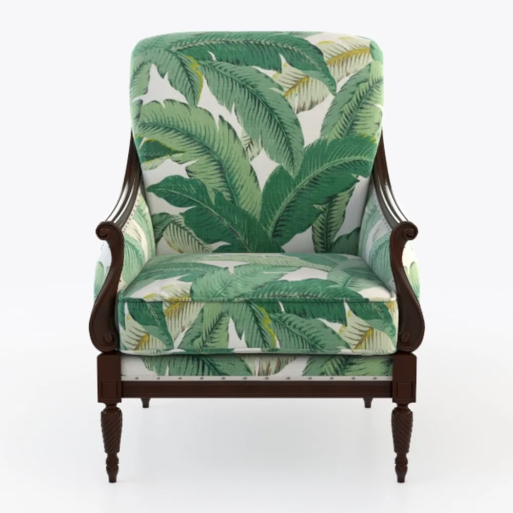 MELLCOM Floral Accent Chair, High Back Upholstered