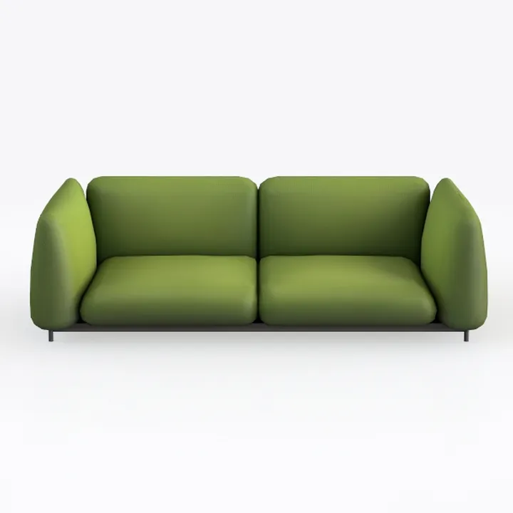 Hybition Velvet Loveseat Modern Sofa with Wooden L