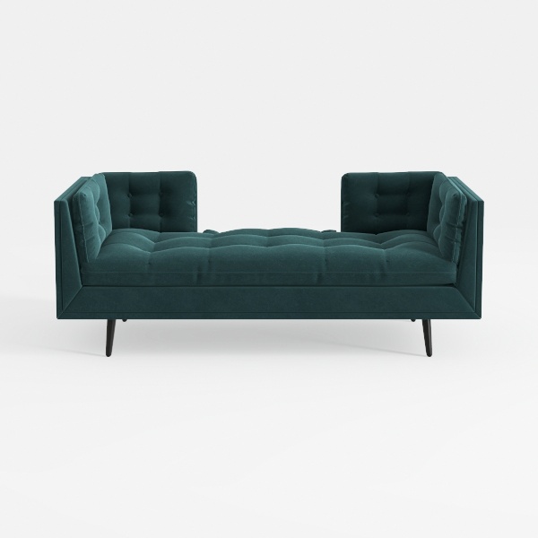 64'' Velvet Chaise Lounge Indoor, Modern Longue