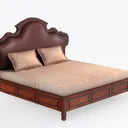 Furniture of America Lurencia English Style Low Po Right 45 Degree View