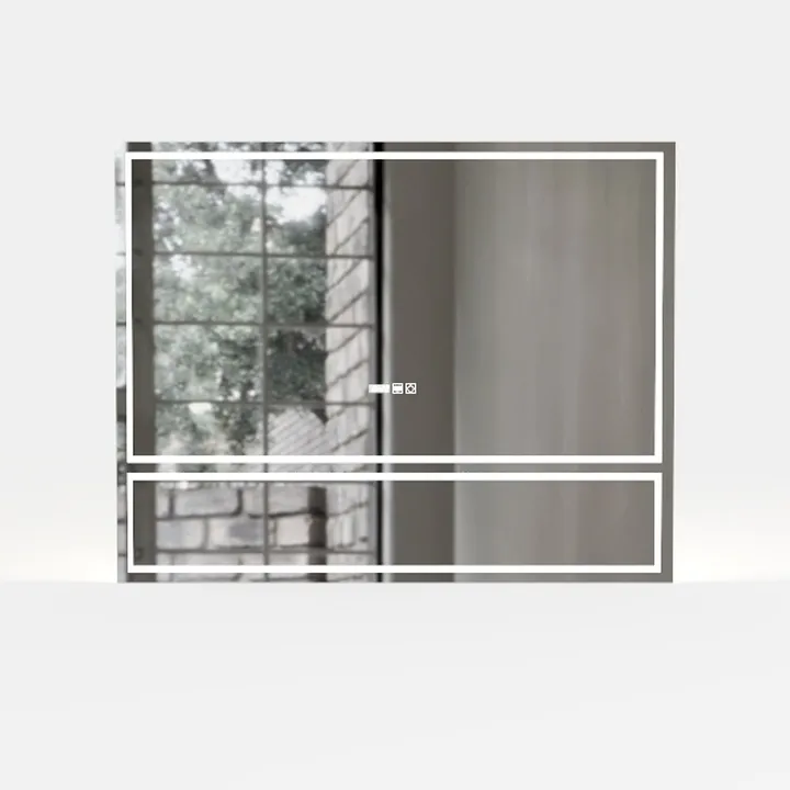 LED Bathroom Mirror with Black Framed 28X40 Inch