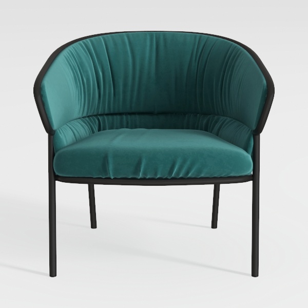 Modern Accent Chair,Comfy Fabric Living Room Chair