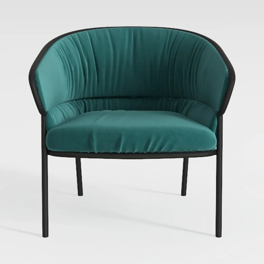 Modern Accent Chair,Comfy Fabric Living Room Chair