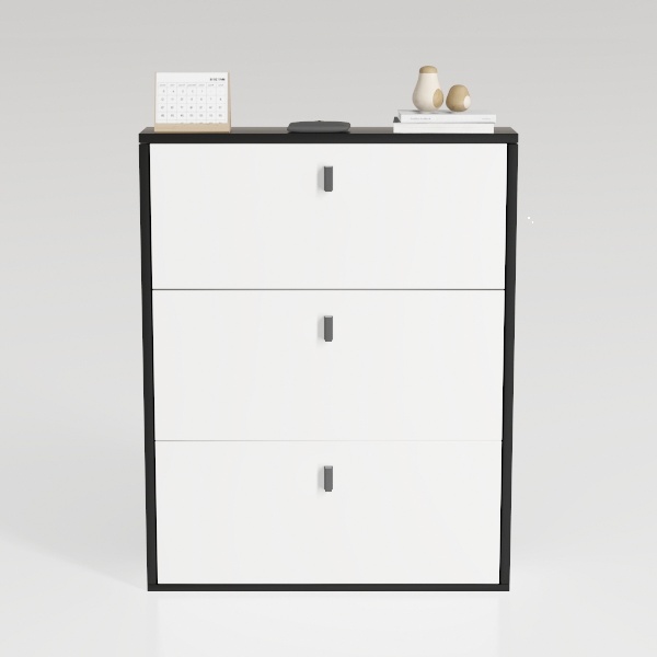 KOMFOTT Nightstand with 3 Drawers, Modern Bedside