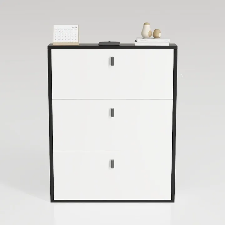 KOMFOTT Nightstand with 3 Drawers, Modern Bedside