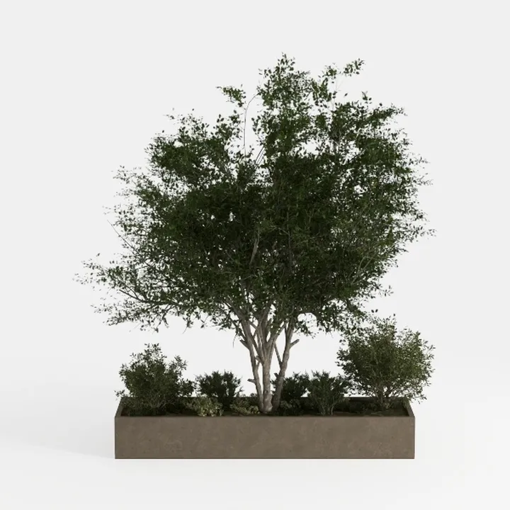 24” Tall 20" Diameter Artificial Plant Topiary Box