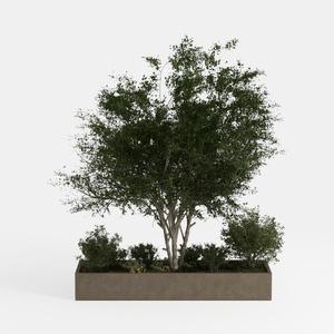 24” Tall 20" Diameter Artificial Plant Topiary Box