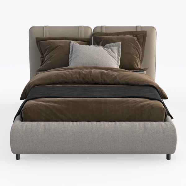 Pemberly Row Traditional Fabric King Bed in Cozy S