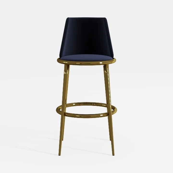 Set of 2 Velvet Upholstered 360° Swivel Bar Stools