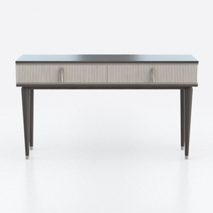 Modern Two Tone Solid Wood Console Table With Drawers 3D Model