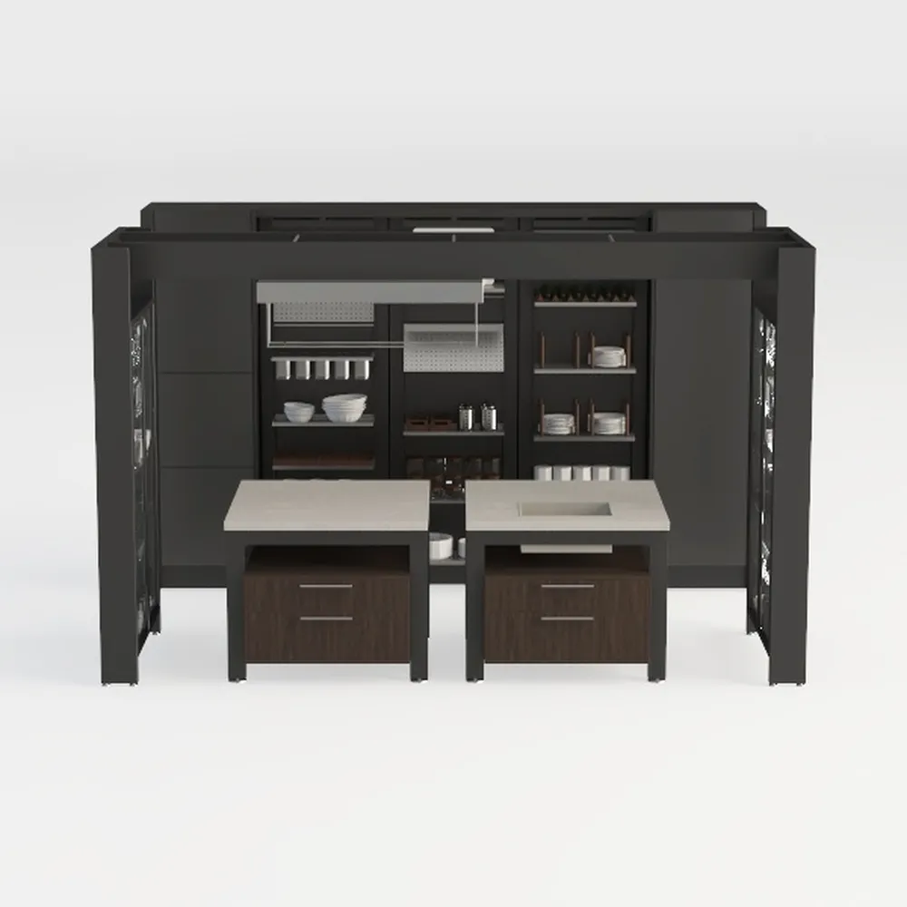 Yechen Set of 2 Sideboard Cabinet with Natural