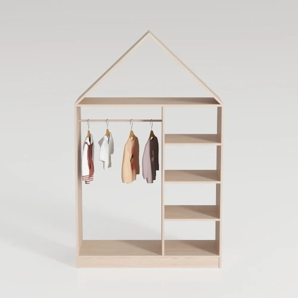 White Coffee Bar Cabinet with Storage, Farmhouse