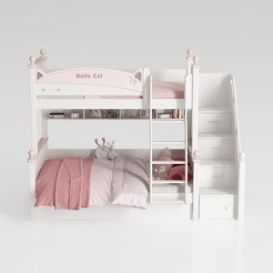 MERITLINE Twin-Twin Over Full Triple Bunk Bed with