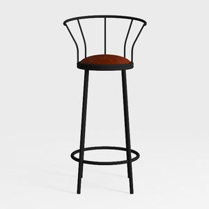 30.5 in. Chestnut Backless Metal Counter Height Ba