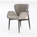 PrimeZone Teddy Fleece Accent Chair Set of 2 Left 45 Degree View