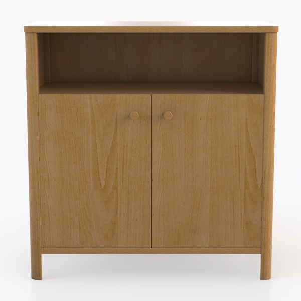 Fluted Sideboard Cabinet with Wavy Door Panel