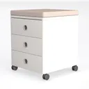Prepac Sonoma Traditional Tall Nightstand Side Left 45 Degree View