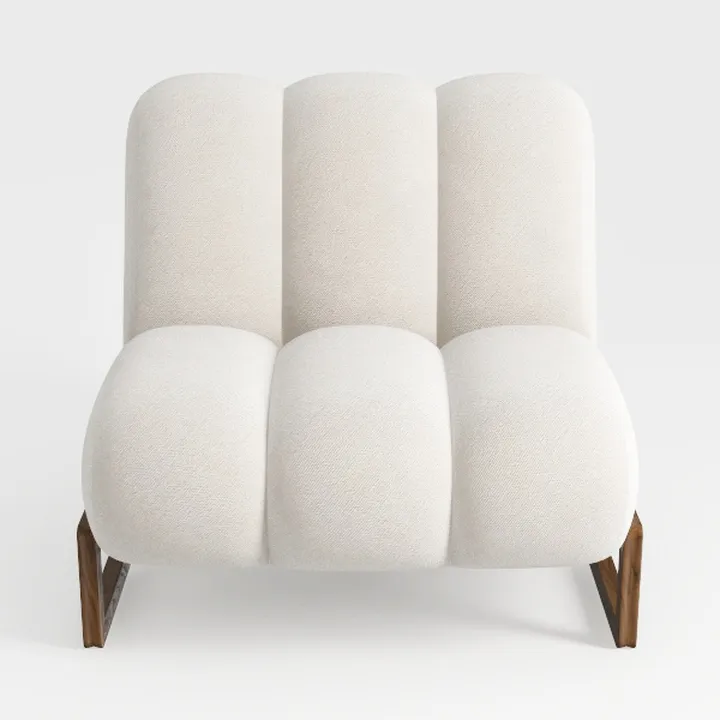 Modway Jace Boucle Fabric Accent Chair in Pearl - 