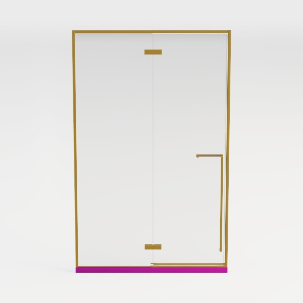 Fixed Full-Framed Bathroom Shower Glass Door, 34&quot;
