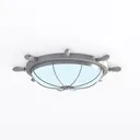 Brushed Nickel Flush Mount Ceiling Light, 3-Light Left 45 Degree View