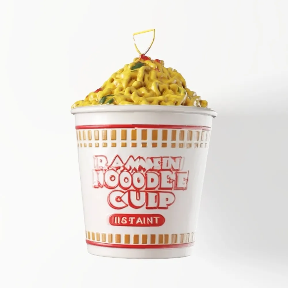 Ramen Noodle Cup Ornament_ai generated