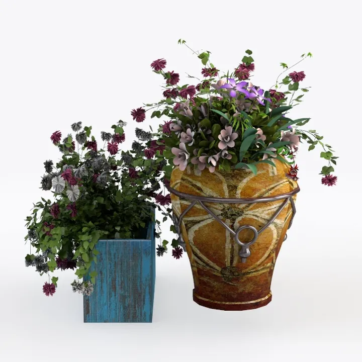 Hollyone Hydrangea Artificial Flowers with Glass