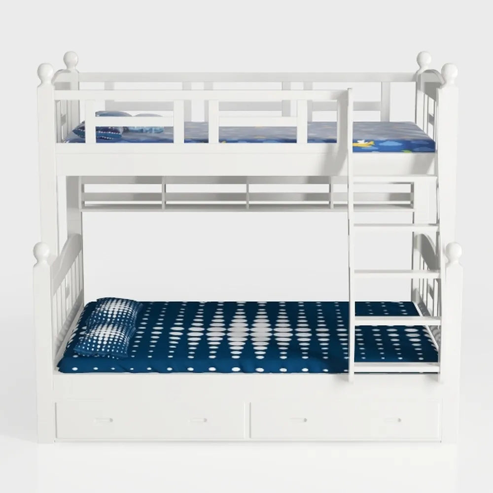 DHP Brady Solid Wood Bunk Beds with Ladder and Gua
