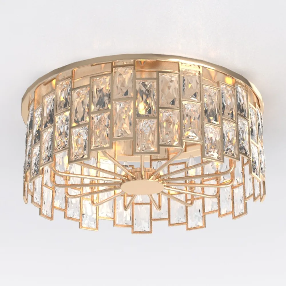 Flashing God Modern Crystal Chandelier, Gold, W40"