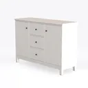 FOTOSOK Sideboard Buffet Cabinet with Storage, 55 Left 45 Degree View