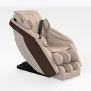 Minimalist Beige Leather Massage Chair 3D Model Right 45 Degree View