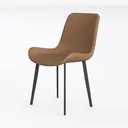 PU Leather Dining Chairs Set of 8, Modern Left 45 Degree View