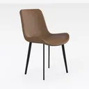 PU Leather Dining Chairs Set of 8, Modern Right 45 Degree View