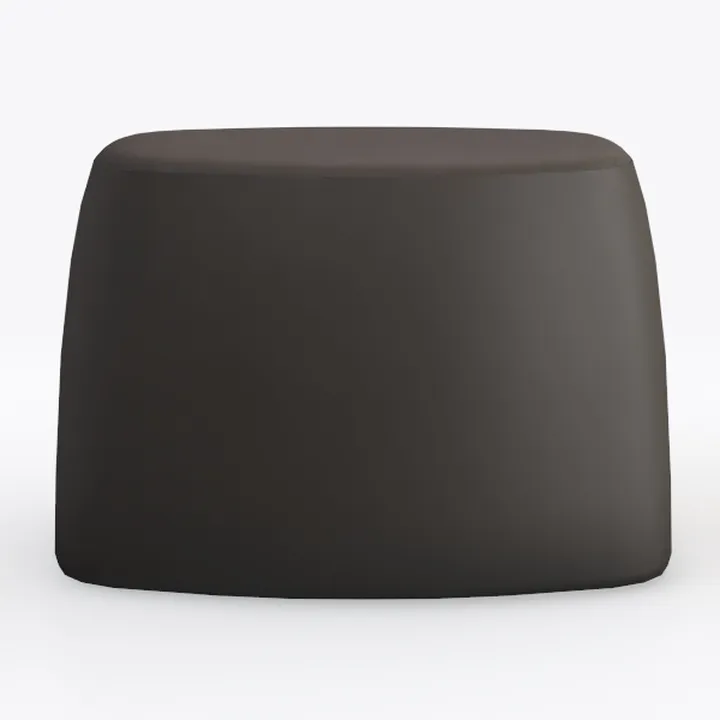 Minimalist Dark Fabric Ottoman 3D Model