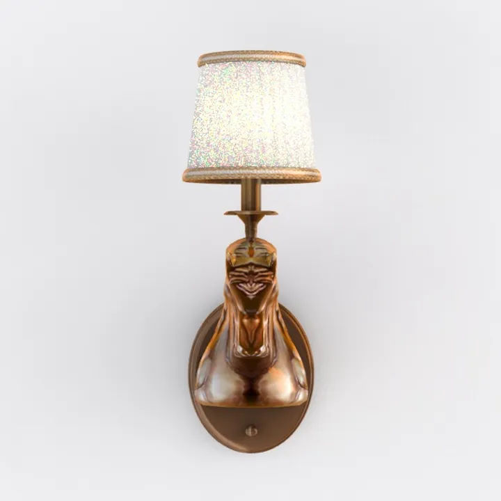 Pathson Set of 2 Vintage Wall Sconces Linen Fabric