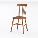 HOMCOM Windsor Dining Chairs Set of 4, Farmhouse Left 45 Degree View