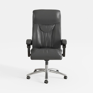 Modern Leather High Back Office Chair 3D Model