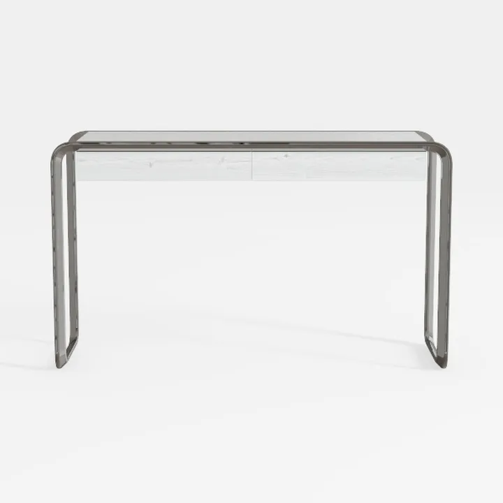 Modern Metal Solid Wood Console Table 3D Model