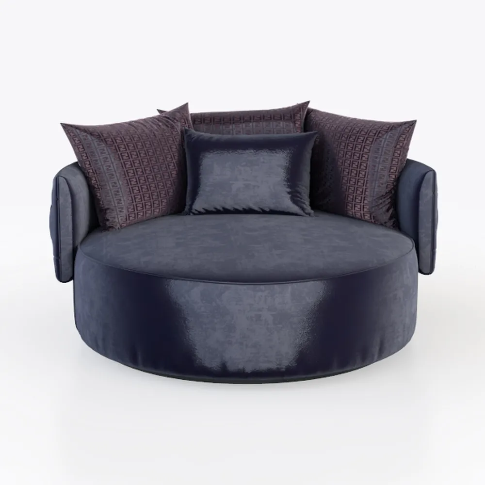 Swivel Accent Barrel Chair, 42'' W Chenille