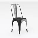 Home Square Industrial Chic Dining Chair in Brown Right 45 Degree View