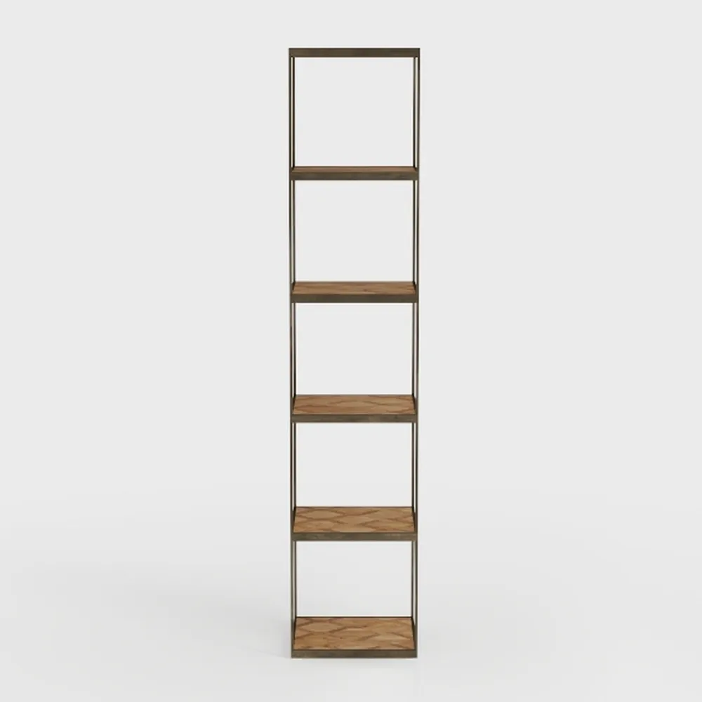 IBUYKE 6-Tier Tall Bookshelf,S-Shaped Geometric